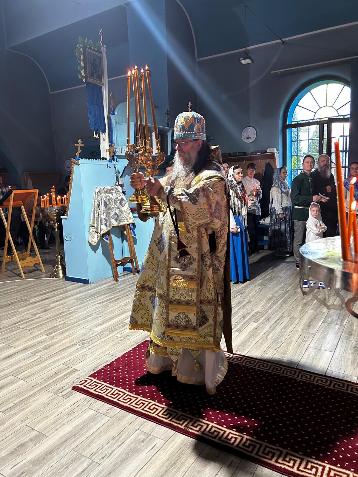 The community gathered for the feast of the Nativity of the Mother of God