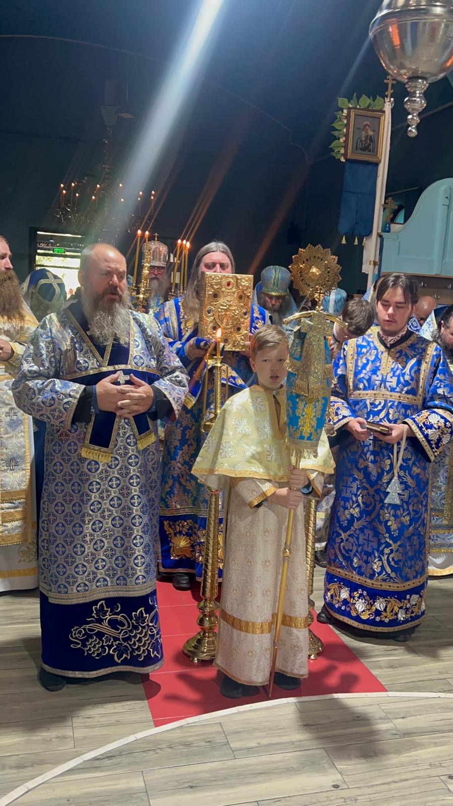Clergy and faithful at the patronal feast of the Nativity of the Most Holy Mother of God